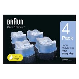 Braun Clean & Renew Accessorio Cartuccia Quadrupla Confezione da 4 Pezzi