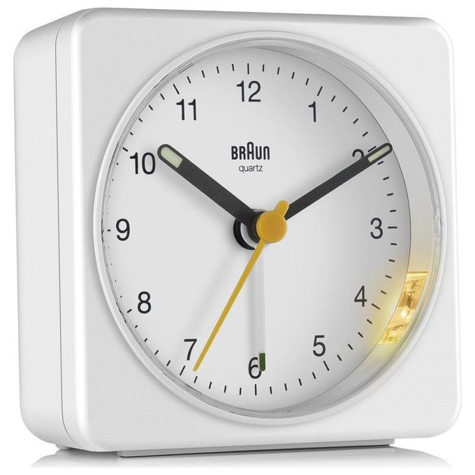 Braun BC 03 W Sveglia al Quarzo Analogica Bianco