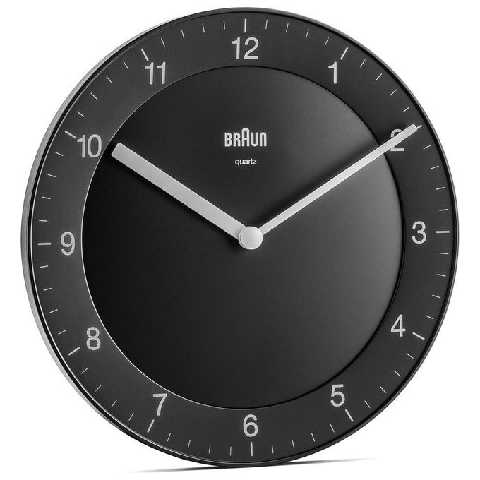 Braun BC 06 B Orologio da Parete al Quarzo Analogico Nero
