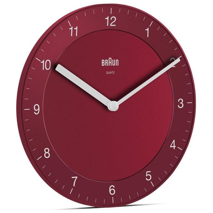 Braun BC 06 R Orologio da Parete al Quarzo Analogico Rosso