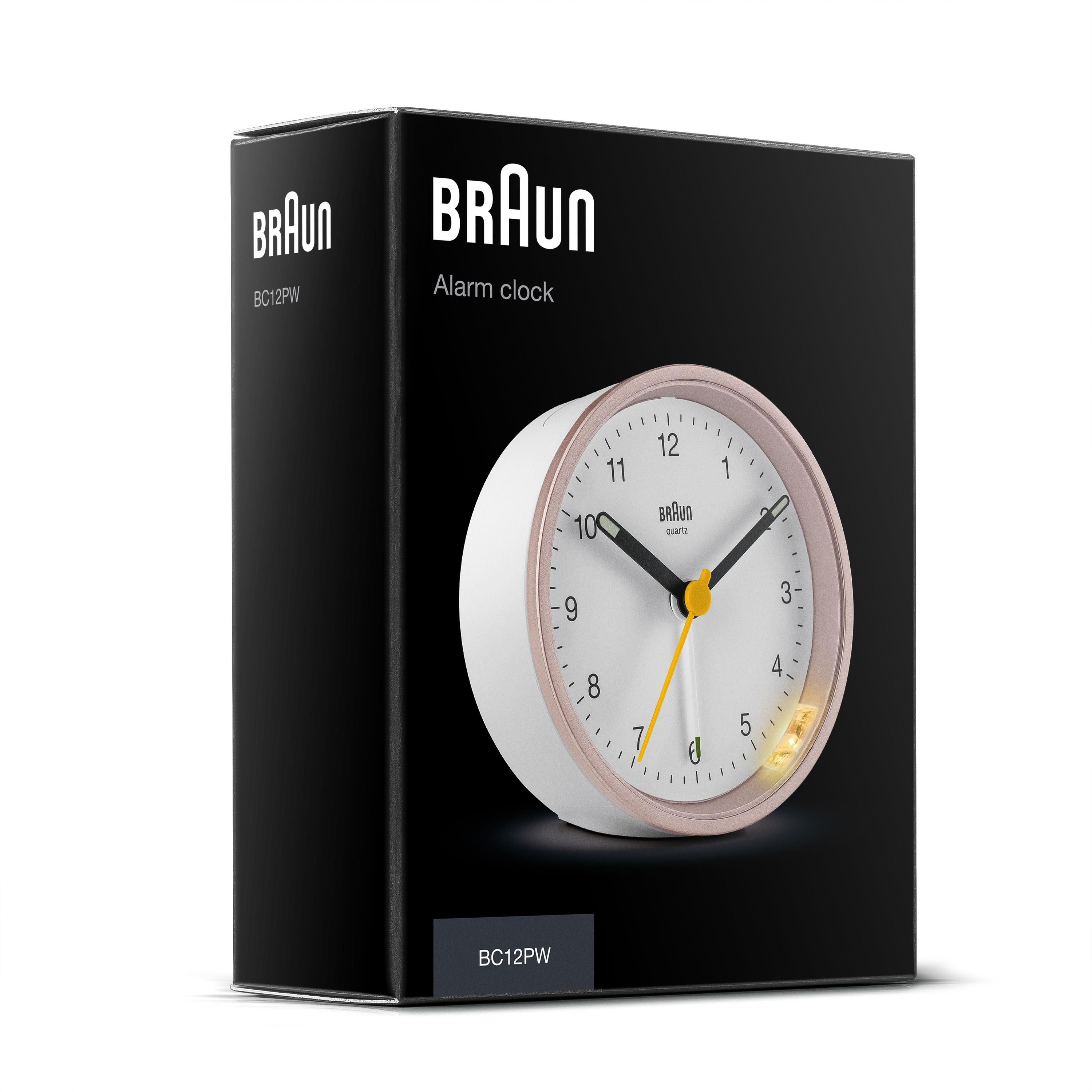 Braun BC 12 PW Sveglia al Quarzo Rosa/Bianco