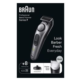 Braun BeardTrimmer 7 BT7420 Regolabarba Uomo Grigio Siderale