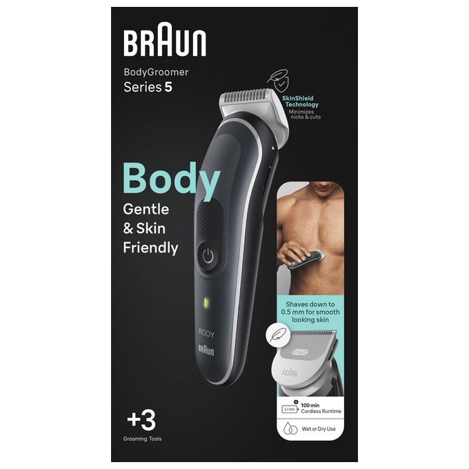 Image of Braun BG5340 Depilatore Nero-Grigio