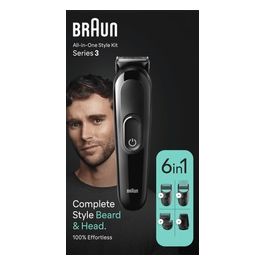 Braun MGK3411 Regolabarba All in One Trimmer 3 6in1 Styling Kit Black