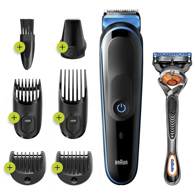 Braun Mgk5245 Rifinitore 7-in-1 Regolabarba Uomo Rifinitore Viso e Tagliacapelli