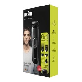 Braun Multi-Grooming Mgk3220 6-In-1 Regolabarba Uomo Rifinitore Viso Naso e Orecchie e Tagliacapelli