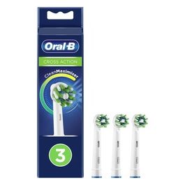 Braun Oral-B CrossAction Testine di Ricambio con Tecnologia CleanMaximiser Confezione da 3 Pezzi