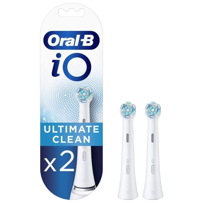 Braun Oral-B iO Ultimate Clean Testine di Ricambio per Spazzolino Elettrico 2 Pezzi