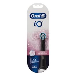 Braun Oral-B iO Testine di Ricambio Pulizia Delicata BLACK 2 Pezzi