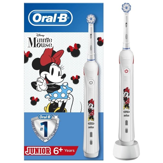 Braun Oral-B Junior Spazzolino Elettrico Ricaricabile  con Minnie 1 Testina