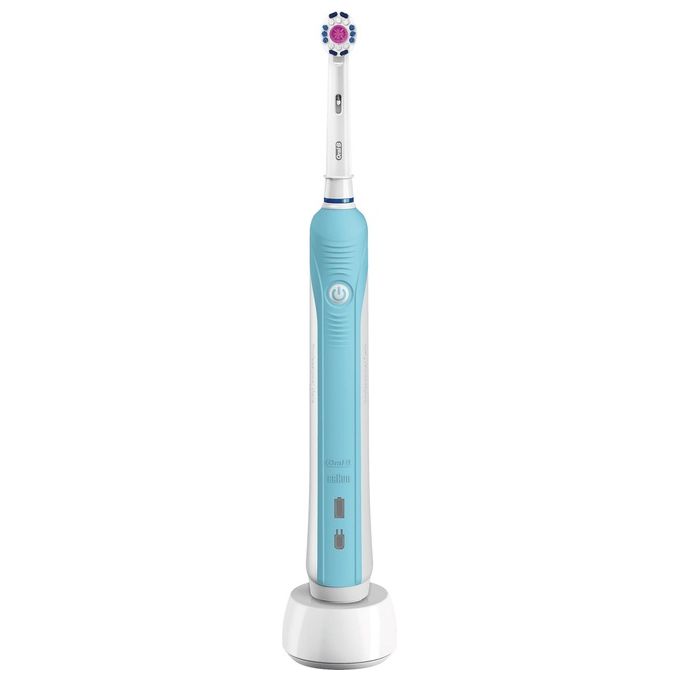 Braun Oral-B Pro 700 Adulto Spazzolino Rotante-Oscillante Blu/Bianco