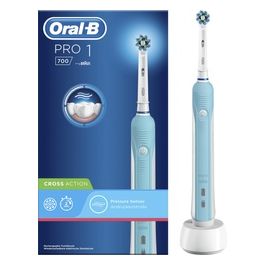 Braun Oral-B Pro 700 Crossaction Adulto Spazzolino Rotante-Oscillante Blu/Bianco