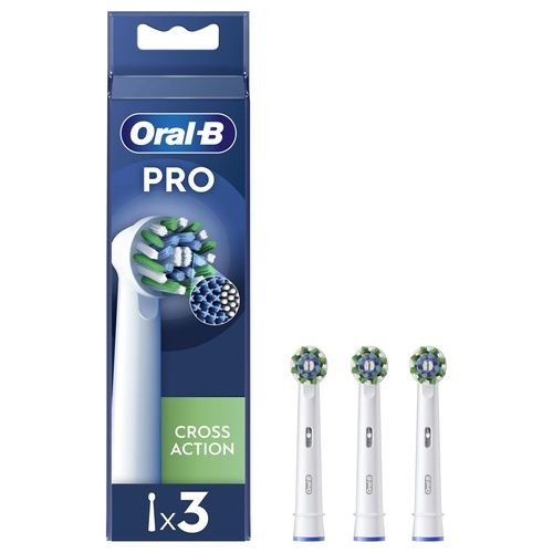 Braun Oral-B Pro Cross Action 3 Pezzi Bianco