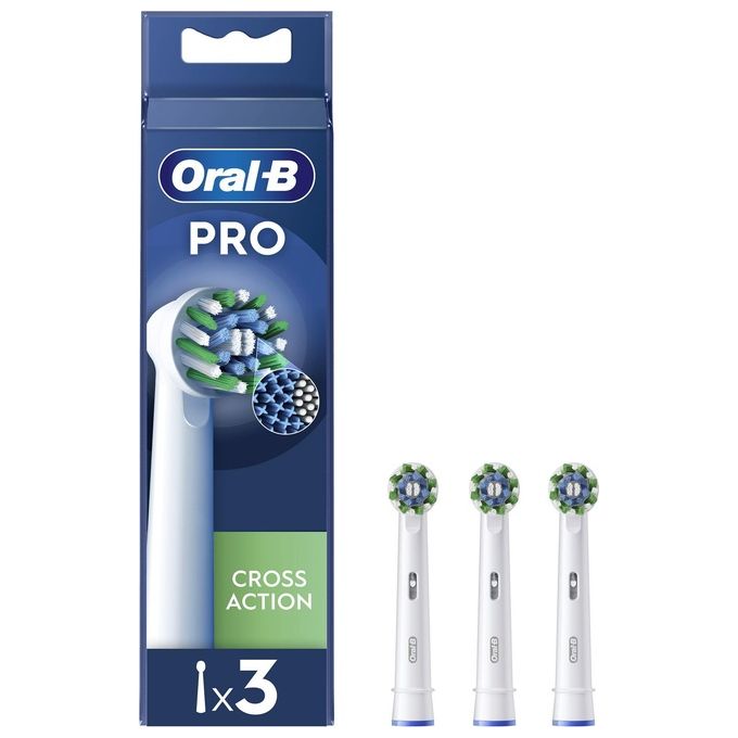 Braun Oral-B Pro Cross Action 3 Pezzi Bianco