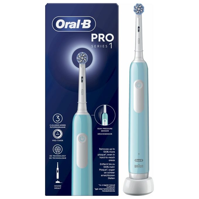 Braun Oral-B Pro 1 Sensitive Clean Spazzolino Elettrico Caribbean Blue