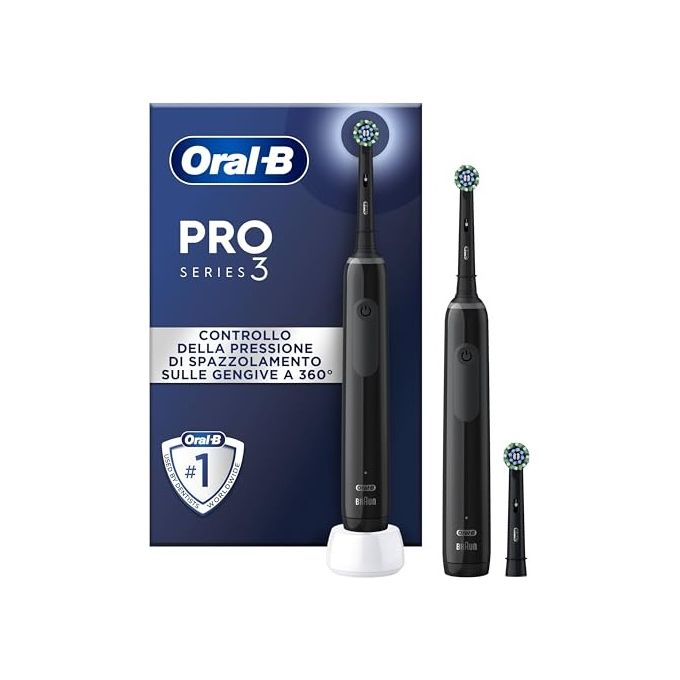 Braun Oral-B PRO 3 3900 Duopack Spazzolino Elettrico Black Edition