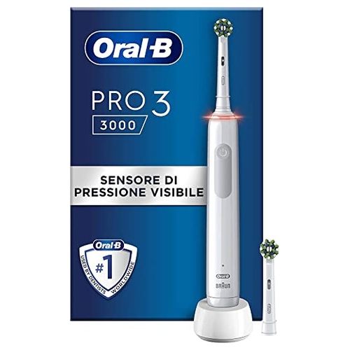 Braun Oral-B PRO 3 3000 Cross Action Spazzolino Elettrico Bianco Edition