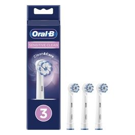 Braun Oral-B Sensitive Clean Testine di Ricambio per Spazzolino Elettrico 3 Pezzi