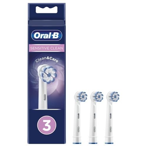 Braun Oral-B Sensitive Clean Testine di Ricambio per Spazzolino Elettrico 3 Pezzi