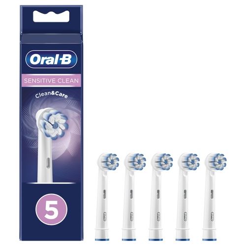 Braun Oral-B Sensitive Clean Testina per Spazzolino 5 Pezzi Bianco
