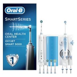 Braun Oral-B Smart 5000 con Oxyjet Spazzolino Rotante-Oscillante Blu/Bianco