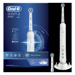Braun Smart 4 4100S Spazzolino Elettrico Rotante-Oscillante Adulto Bianco