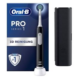 Oral-B Spazzolino Elettrico Ricaricabile Series 1 Nero con 1 Testina di Ricambio e 1 Custodia da Viaggio