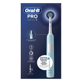 Oral B spazzolino elettrico ricaricabile series 1 blu con timer e 2 testine