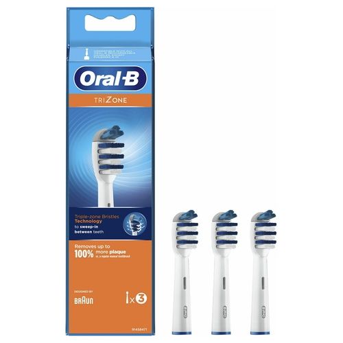Braun Oral-B Testina di Ricambio per Spazzolino TriZone Confezione da 3