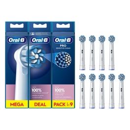 Braun Oral-B Testine di Ricambio Pro Sensitive Clean Confezione da 9 Testine