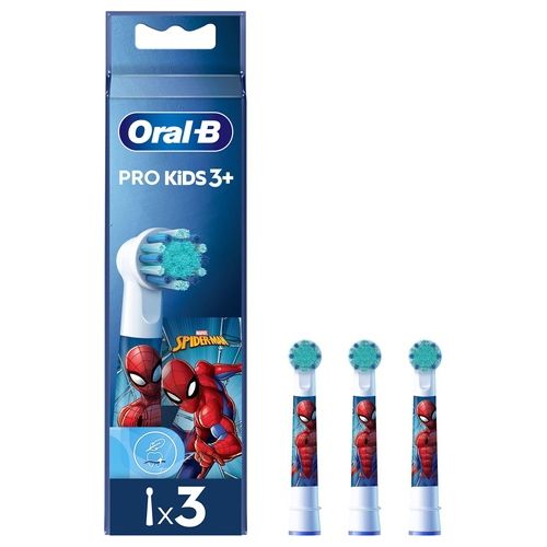 Braun Oral-B Testine di Ricambio Pro Kids con Spiderman 3 Testine