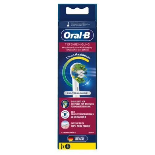 Braun Oral-B Testine di Ricambio 3 Pezzi CleanMaximizer