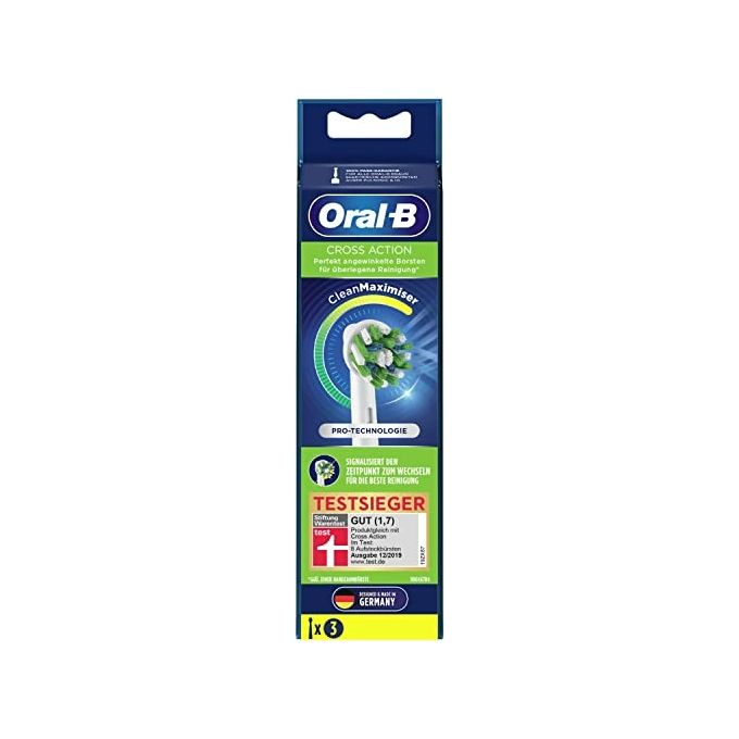 Braun Oral-B Testine di Ricambio CrossAction CleanMaximizer  3 Pezzi