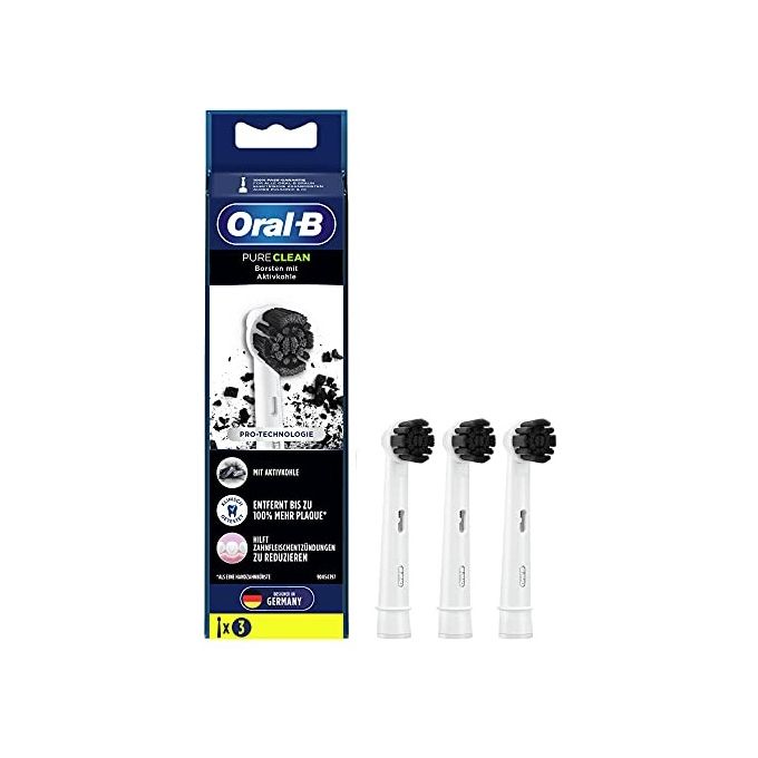Braun Oral-B Testine di Ricambio Active Charcoal 3 Pezzi