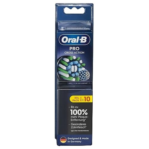 Braun Oral-B Testine di Ricambio Nero Pro CrossAction 10 Pezzi