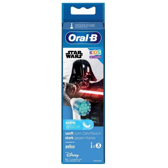 Braun Oral-B Testine di Ricambio StarWars 3 Pezzi