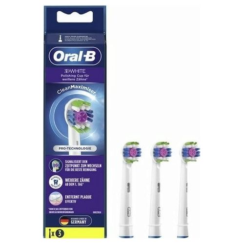 Braun Oral-B Testine di Ricambio 3 Pezzi Clean 3D White CleanMaximizer