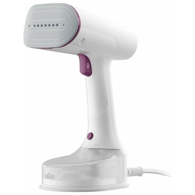 Braun QuickStyle 5 GS5011PU Stiratore Verticale con la Prima Piastra al Mondo con Tecnologia Dual FreeGlide 3D Riscaldamento Rapido 1200W Bianco-Viola