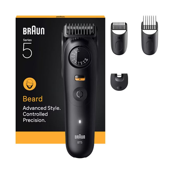Braun Regolabarba BT5520 Nero 40 Lunghezze Bagnato e Secco Batteria Ricaricabile
