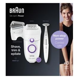 Braun SE5825P Epilatore 2 Velocita' 28 Pinze Bianco