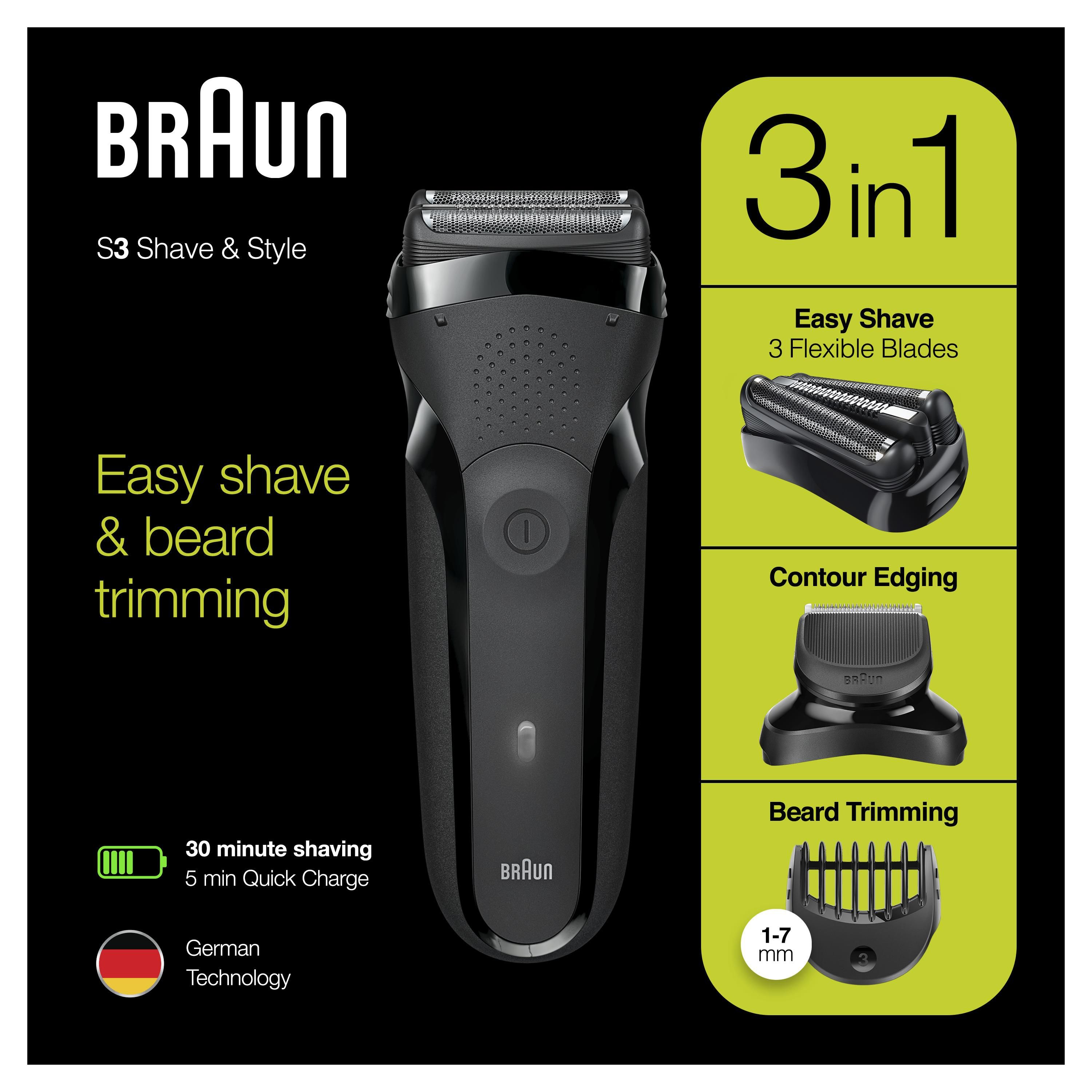 Braun Series 3 300bt Shave&style Rasoio da Barba Elettrico
