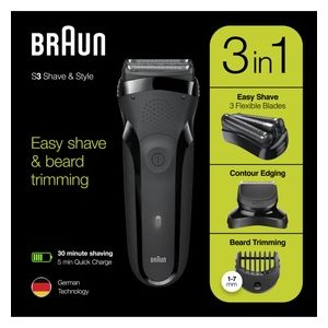 Braun Series 3 300bt Shave&style Rasoio da Barba Elettrico da Uomo Nero