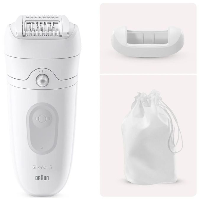 Braun Silk-Epil 5 Epilatore Elettrico 28 Pinze Wet and Dry Luce Smart