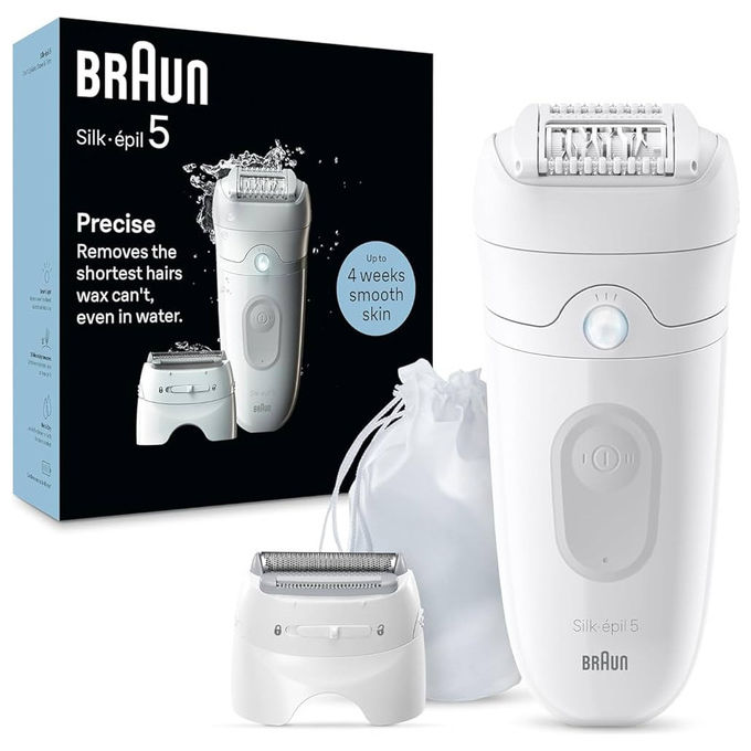 Braun epilatore Silk-épil 5 SE5-041 564234 28 pinzette wet and dry ricaricabile testina rasoio trimmer rosa flamingo