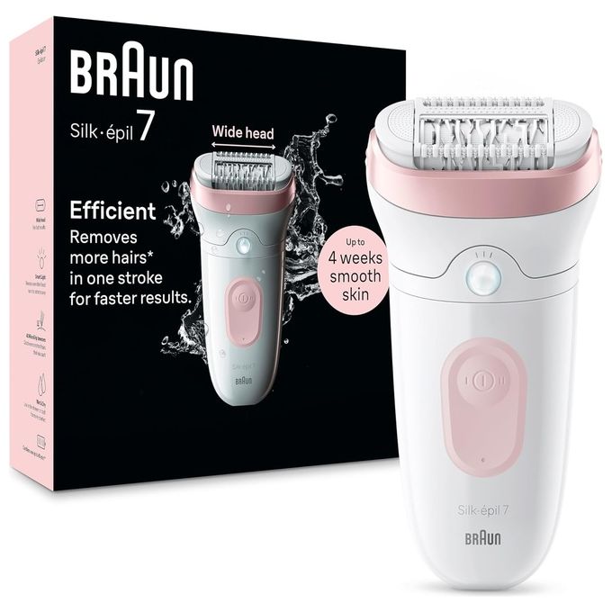 Image of Braun Silk-Epil 7 Epilatore Elettrico 40 Pinze Wet and Dry Luce Smart