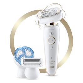 Braun Silk-epil 9 Flex SES 9010 3D Epilatore 40 Pinzette Bianco/Oro