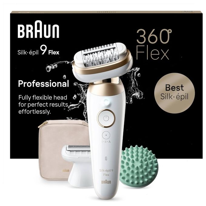 Braun Silk-Epil 9 Flex Epilatore Ricaricabile Testina Flessibile