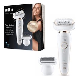 Braun Silk-Epil 9 Flex 9002 3D Epilatore SensoSmart Wet&Dry testina flessibile 4 accessori inclusa la testina radente