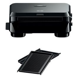 Braun SnackMaker 5 SM5001 Sandwich Maker con Piastre Grill Rimovibili in Alluminio Pressofuso 800W Nero