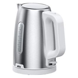 Braun WK 1500 WH PurShine Bollitore Elettrico 1.7 Litri 2200W Acciaio Inossidabile/Bianco